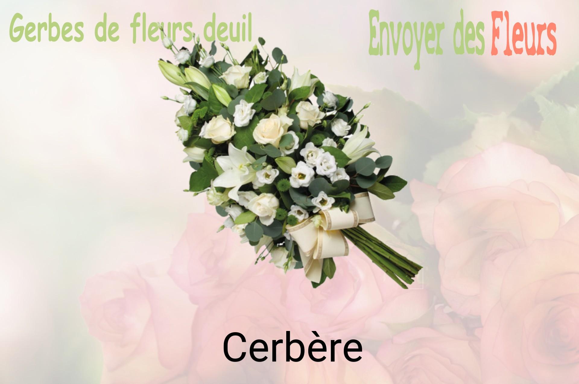 Gerbe de fleurs de deuil livrée à Cerbère